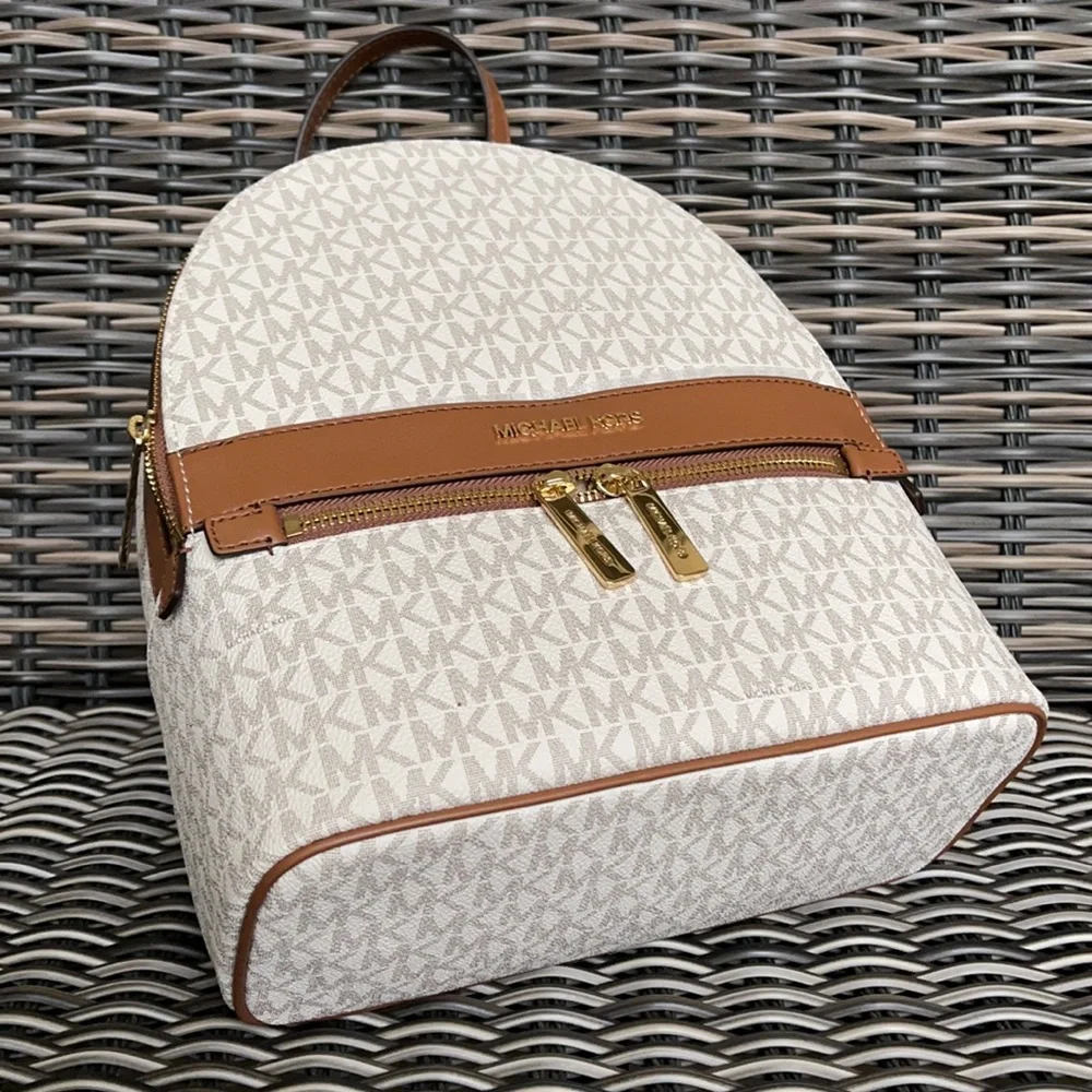 MICHAEL KORS Kenly Medium Backpack Signature Vanilla Bag